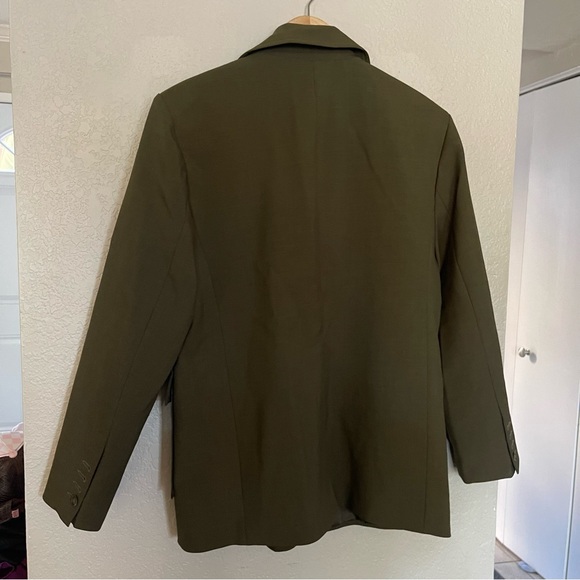 Simonett | Dark Army Green Pull Chain Blazer Jacket Size: medium - Picture 7 of 7